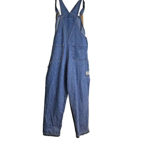 ARIZONA ORIGINAL PREMIUM JEAN CO MENS OVERALLS LARGE BLUE 100% COTTON DENIM BIBS - Picture 2 of 14